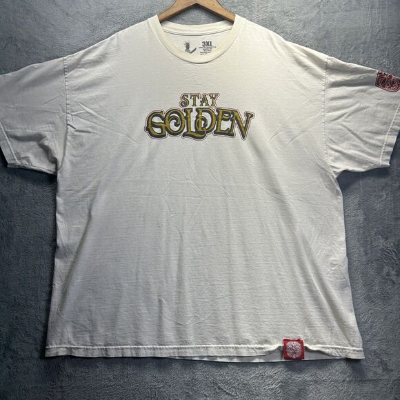 Stay Golden Shirt Mens 3XL White Graphic Pineapple Tiki Surf Casual Streetwear - Picture 9 of 9